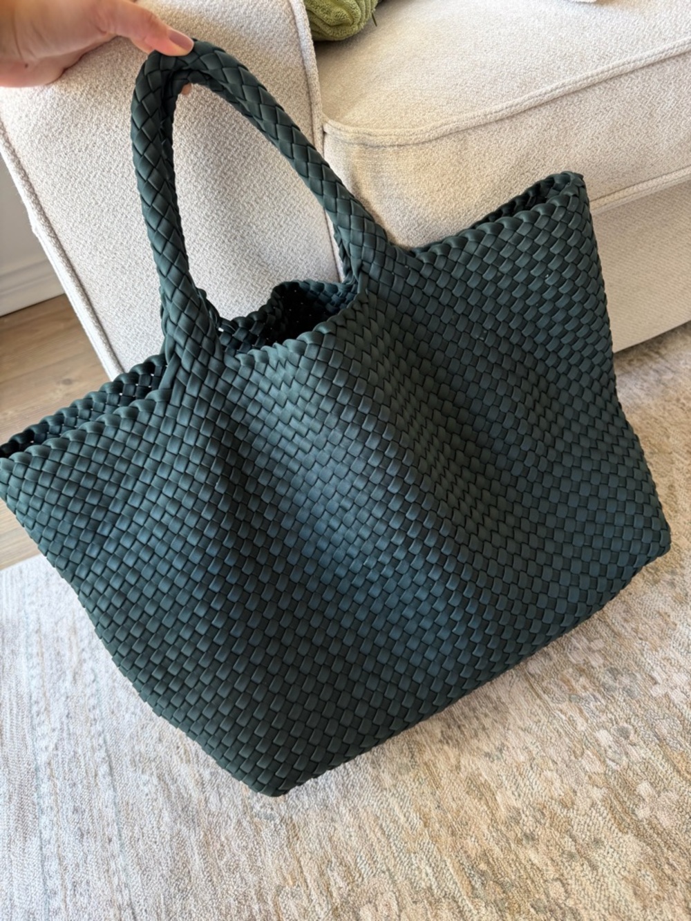NAGHEDI St. Barths Large Tote Deep Green
